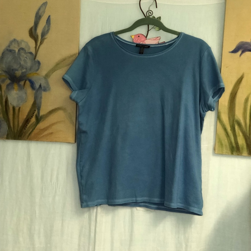 Eileen Fisher cap sleeve knit top